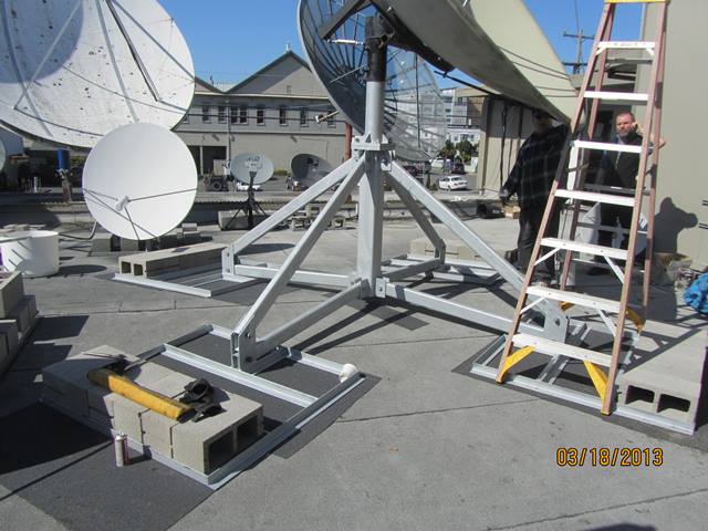 microwave dish mounts - Beckman Tower